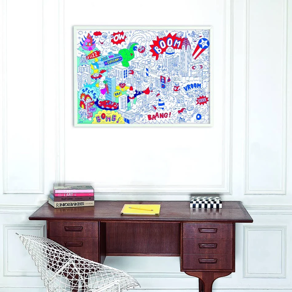 Giant Coloring Poster - Super Hero by OMY - Image 2