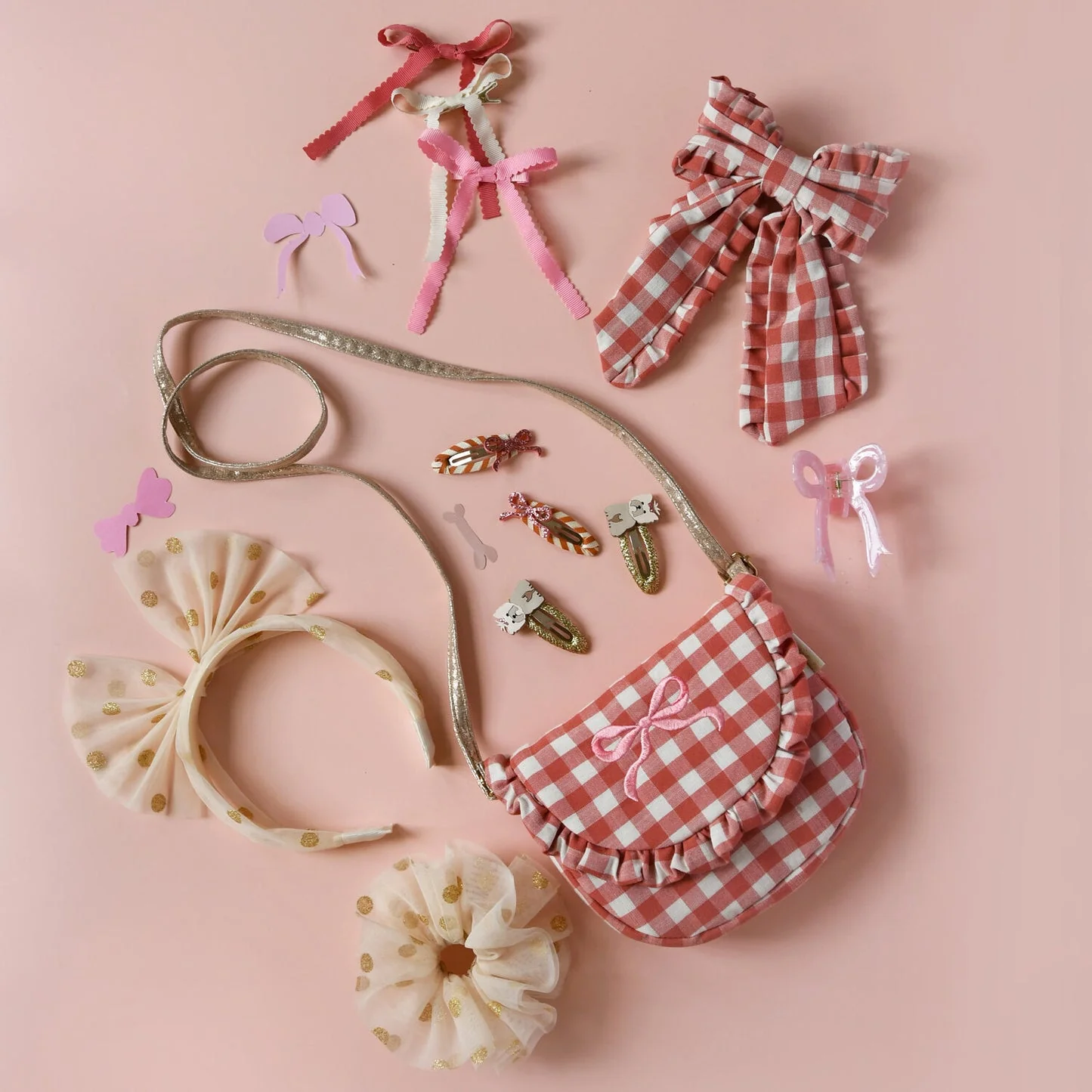 Gingham Ruffle Bow Bag by Rockahula Kids - Image 4