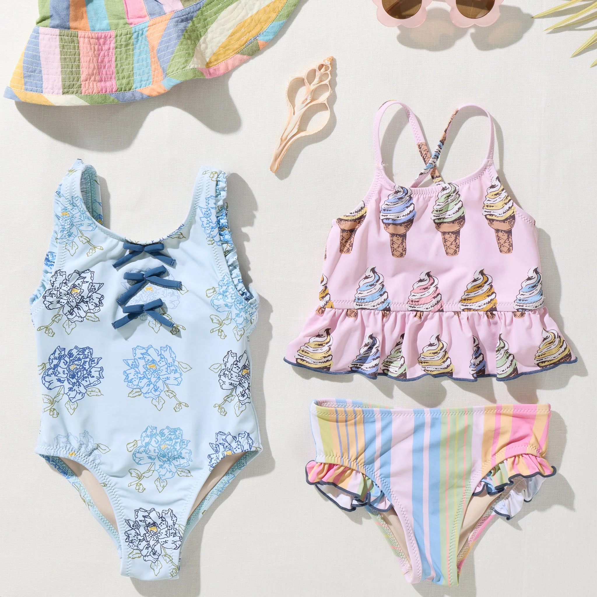 Girls Joy Tankini - Multi Soft Serve by Pink Chicken - Image 3