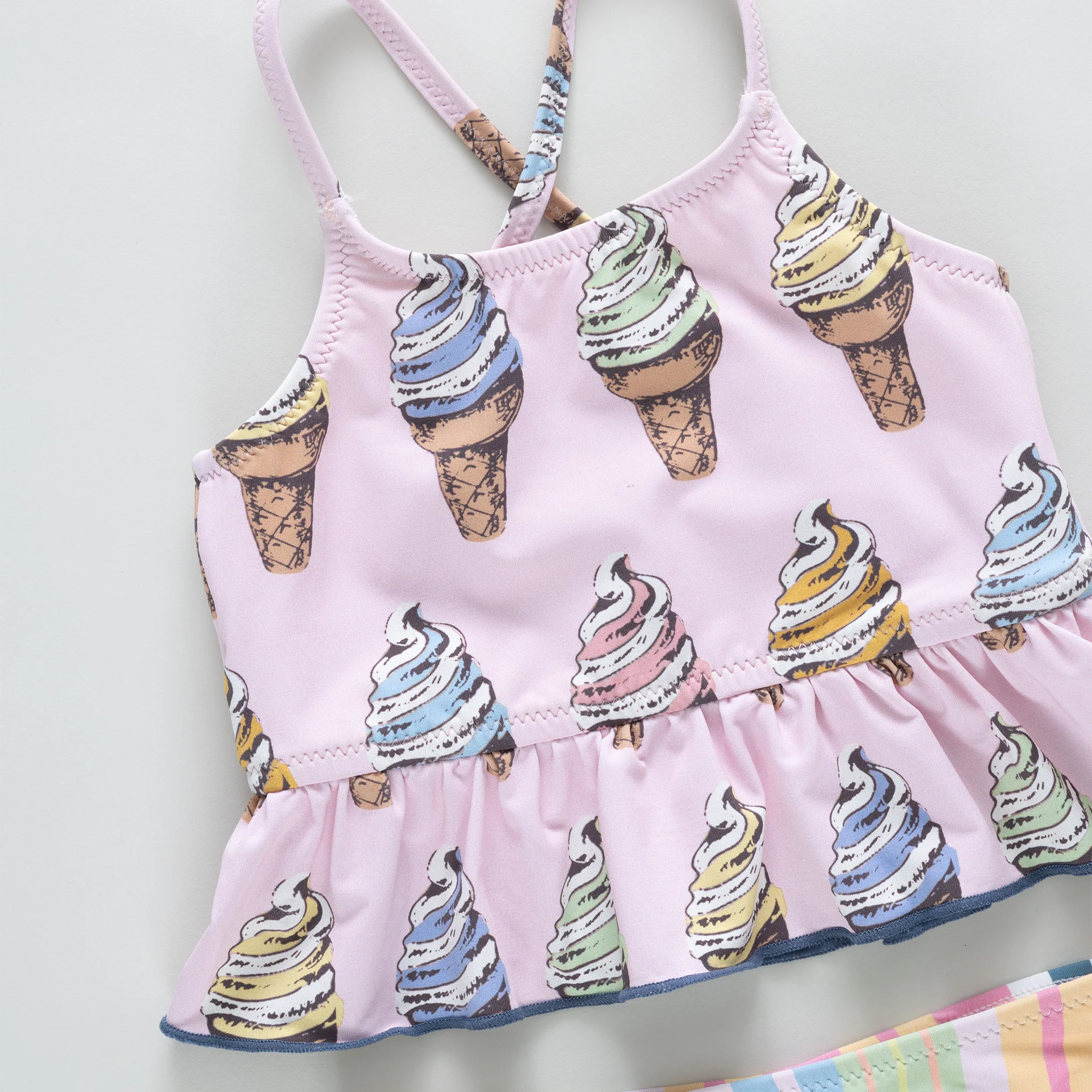 Girls Joy Tankini - Multi Soft Serve by Pink Chicken - Image 4