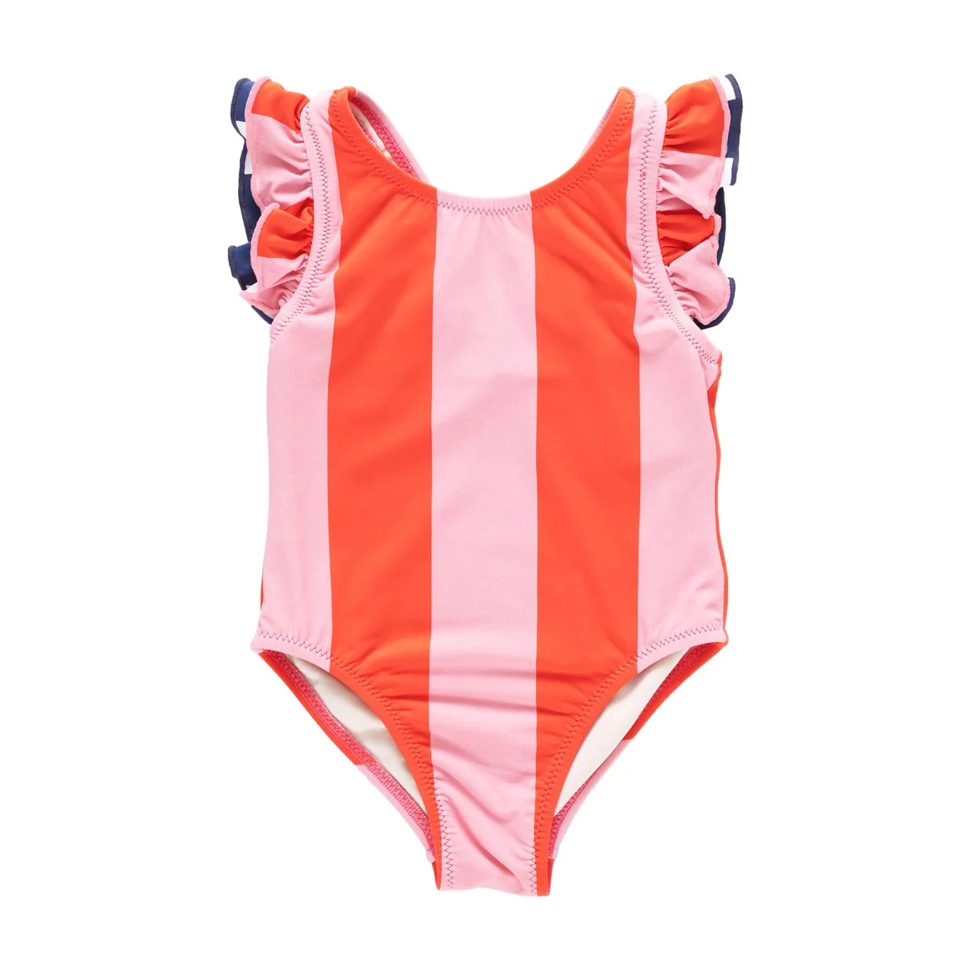 Girls Liv Suit - Pink Wide Stripe w/ Red Stripe by Pink Chicken