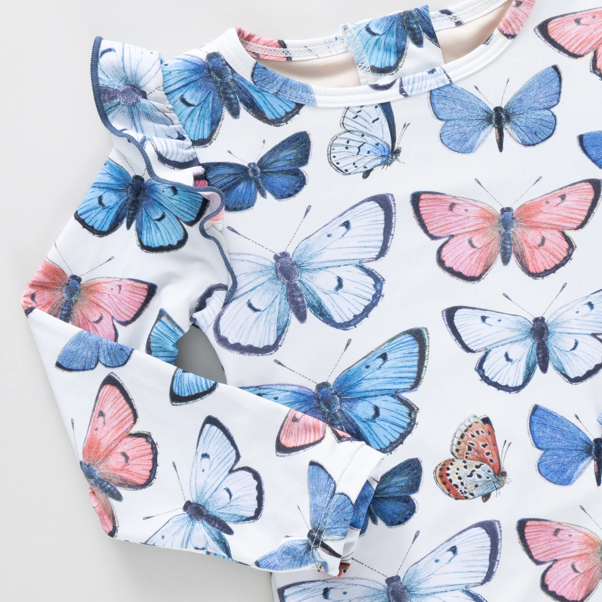 Girls Rachel Suit - Vintage Butterﬂies by Pink Chicken - Image 4