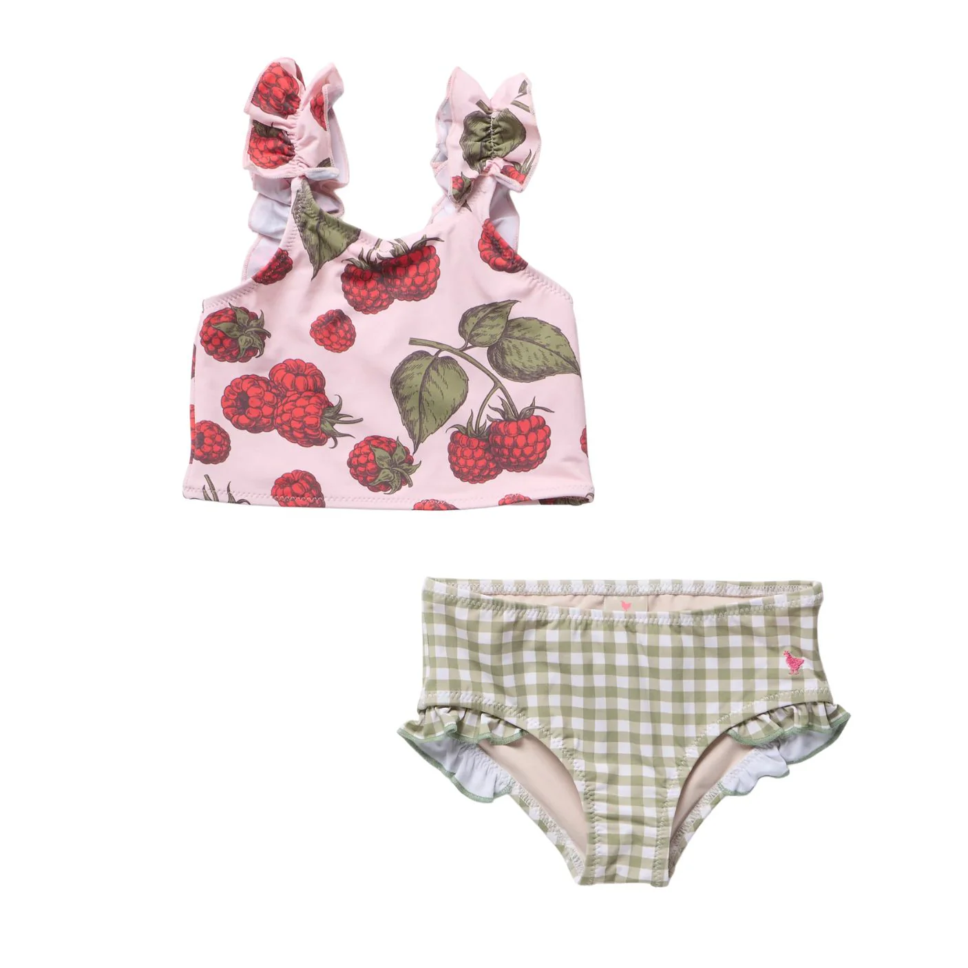 Girls Via Tankini - Pink Raspberries by Pink Chicken