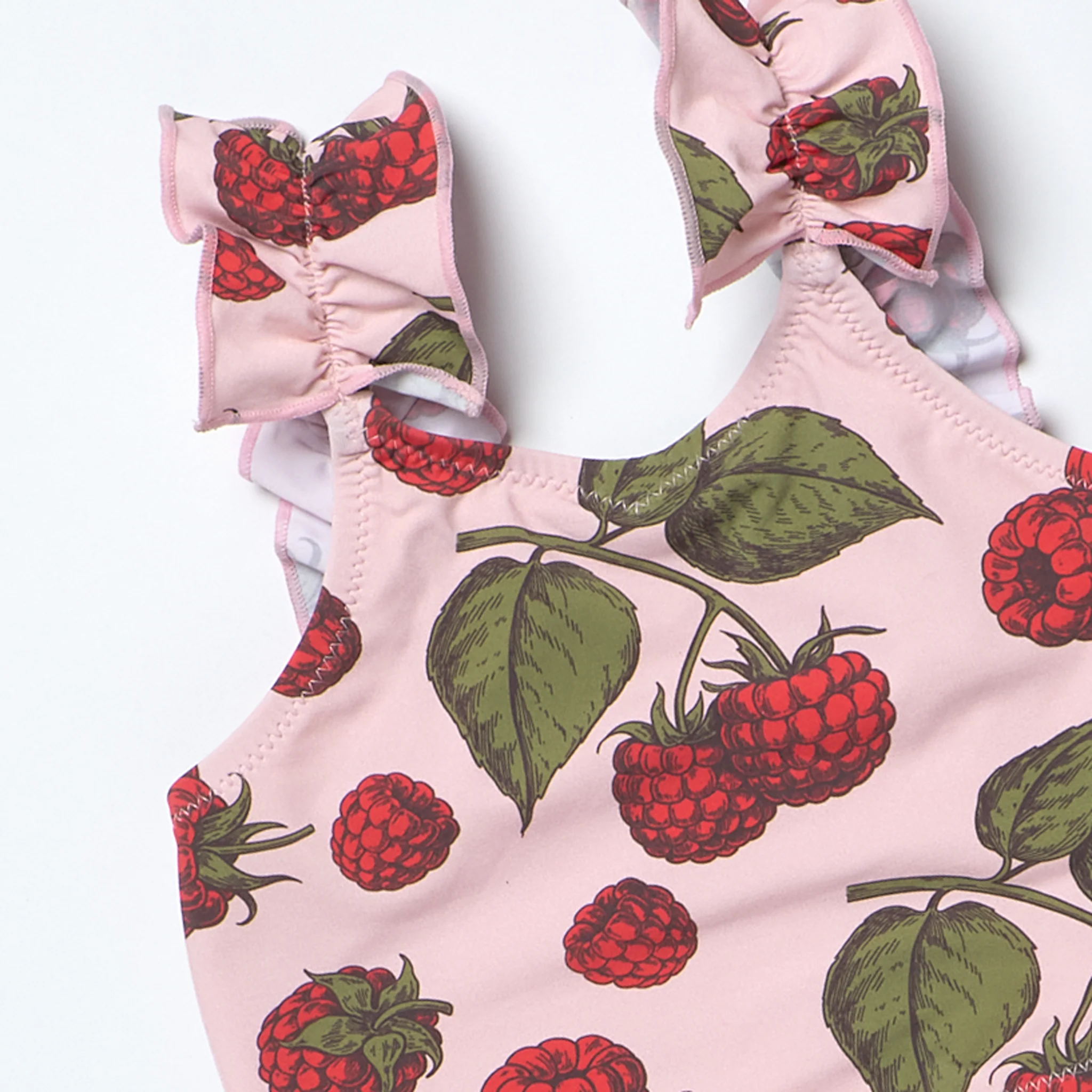 Girls Via Tankini - Pink Raspberries by Pink Chicken - Image 3