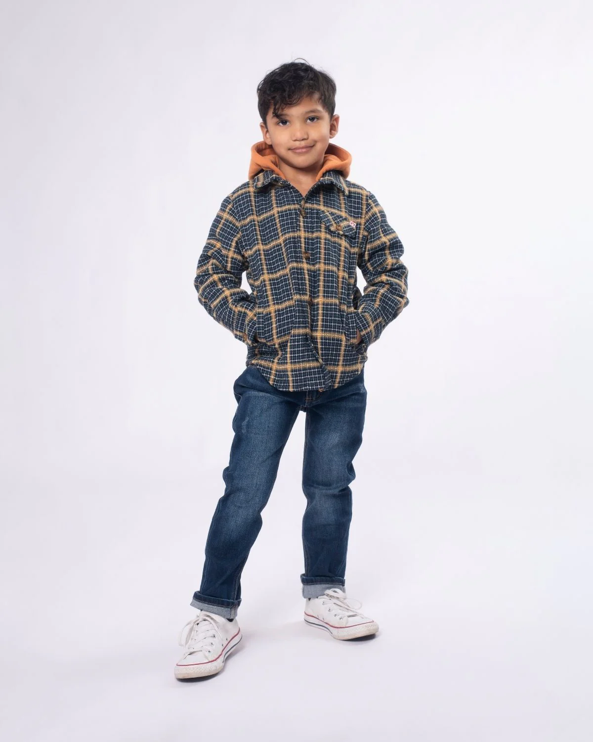 Glen Flannel Hoodie - Evergreen Check by Appaman - FINAL SALE - Image 4