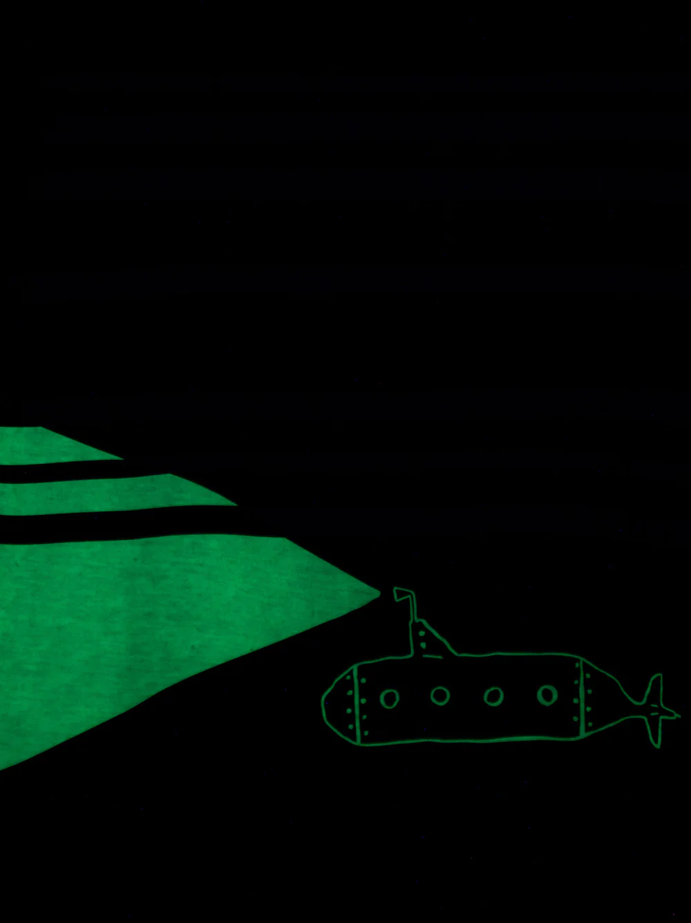 Glow in the Dark Submarine Tee - Whale Blue by Tea Collection FINAL SALE - Image 2