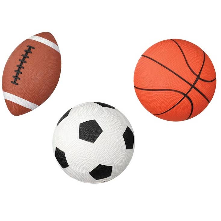 Go! Pro-Ball Set - Soccer Ball, Football, Basketball by Toysmith - Image 2
