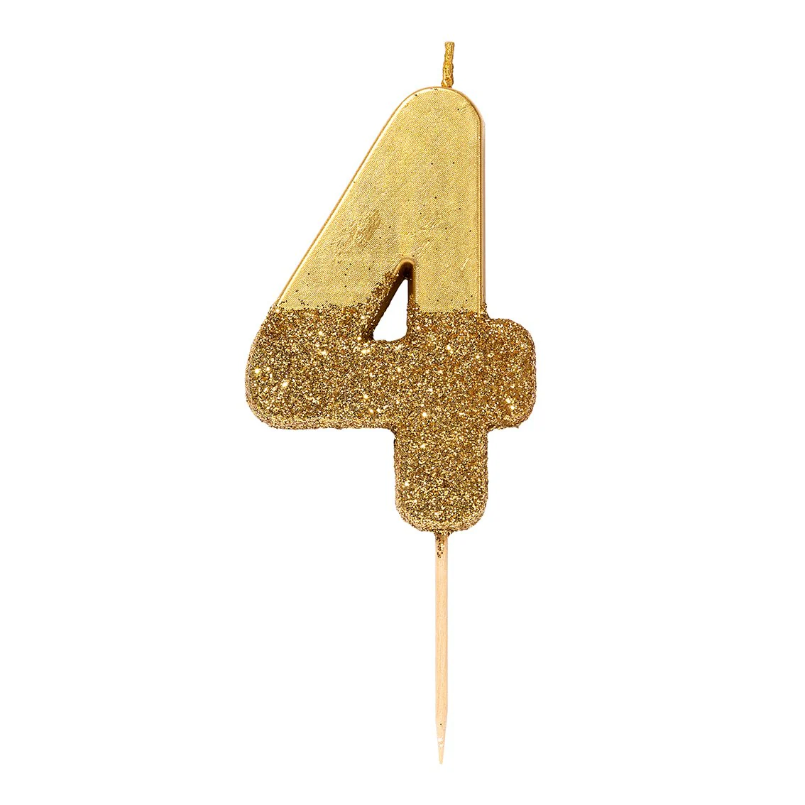 Gold Glitter Number Candle by Talking Tables - Image 4