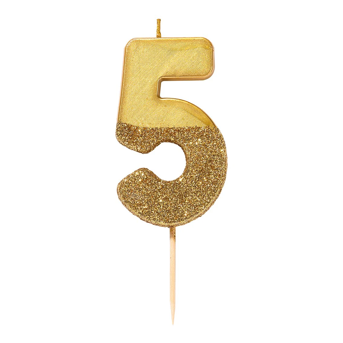 Gold Glitter Number Candle by Talking Tables - Image 5
