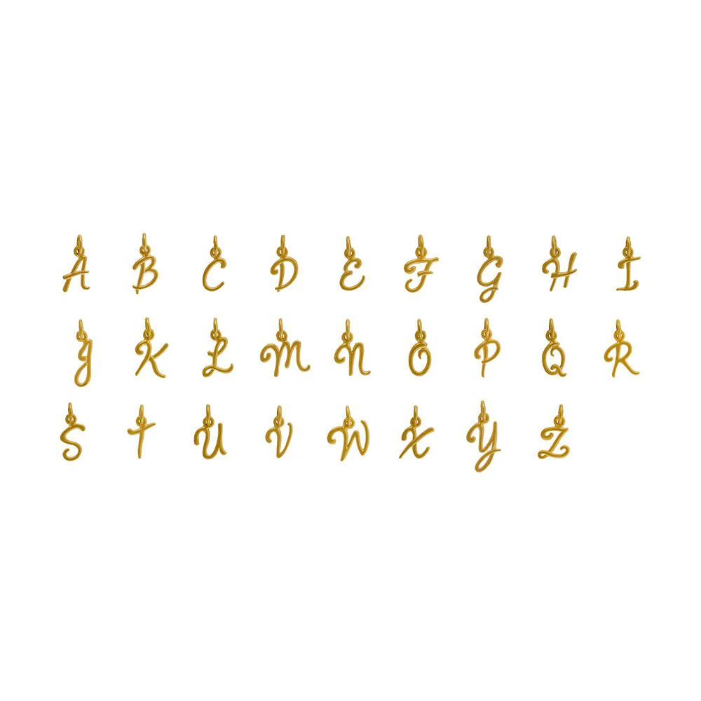 Gold Script Initial Pendant by Wallin + Buerkle FINAL SALE - Image 5
