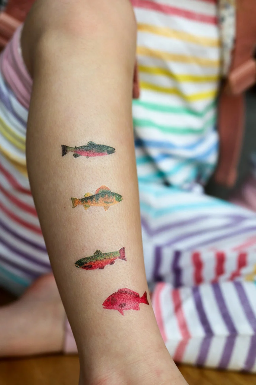 Gone Fishin' Temporary Tattoos - Set of 2 by Saint Tattoos - Image 3