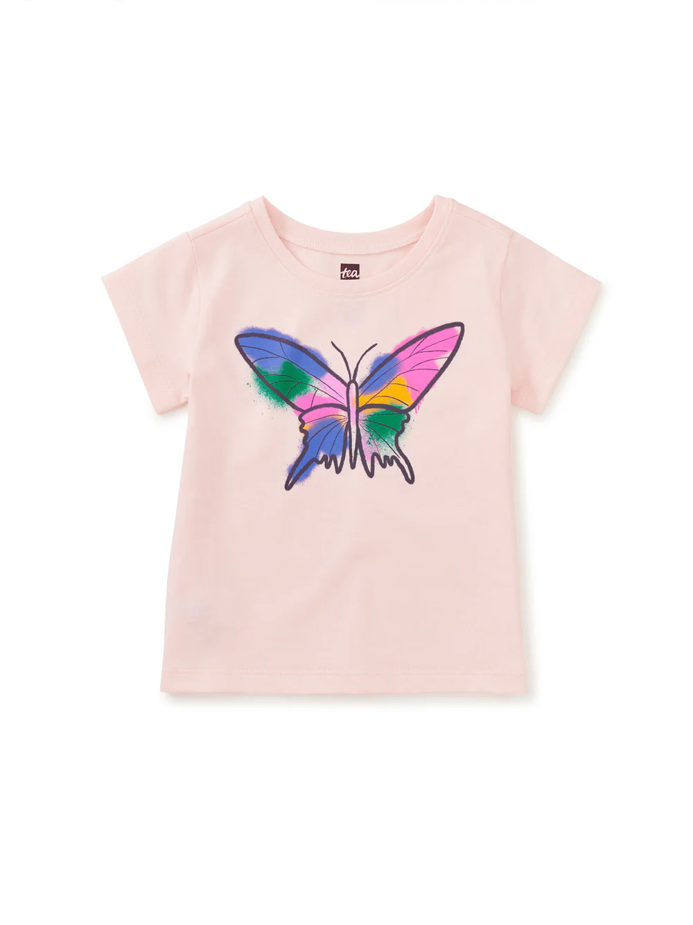 Grafitti Butterfly Graphic Tee - Creole Pink by Tea Collection - FINAL SALE - Image 2