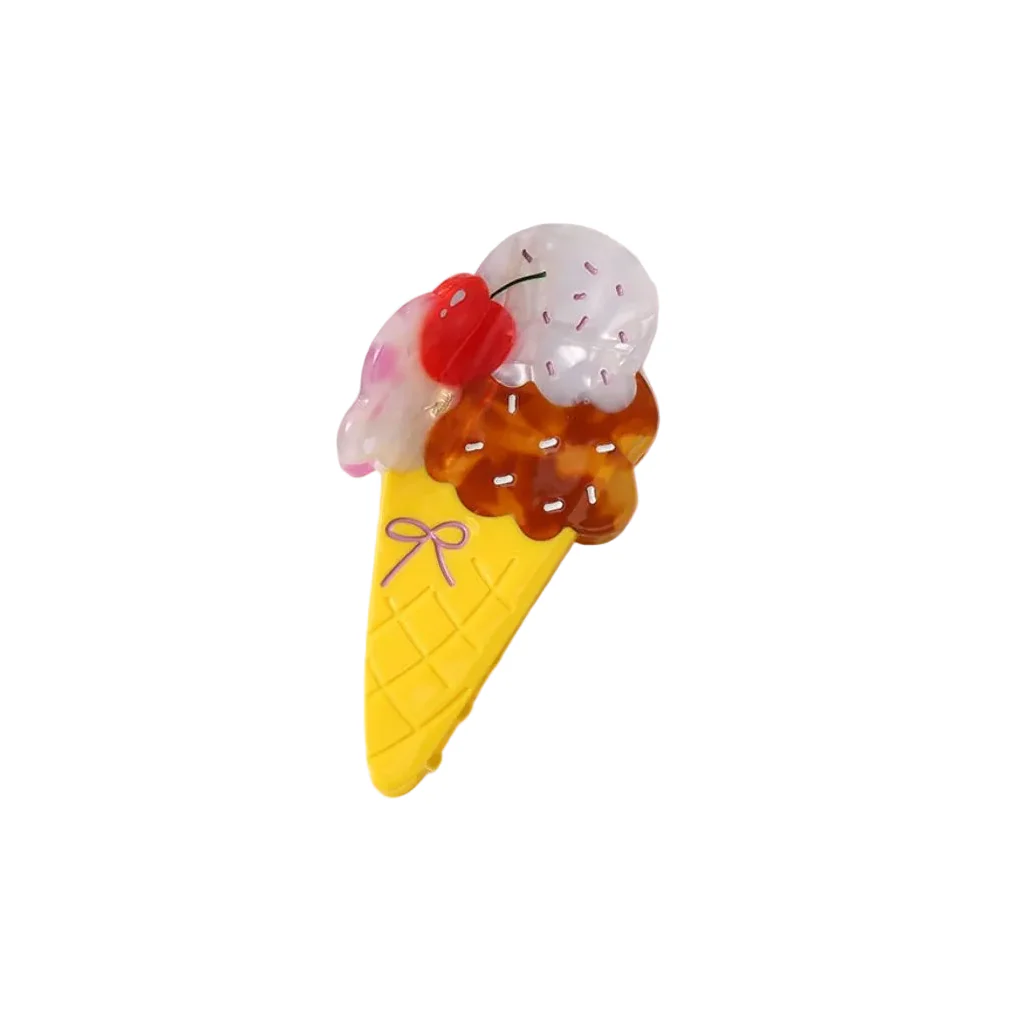 Hair Claw Clip - Ice Cream with Cherry by Bewaltz