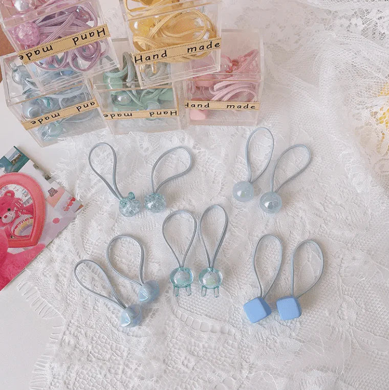 Hair Elastics 10 Piece Box Set - Blue by Miki Miette - Image 2