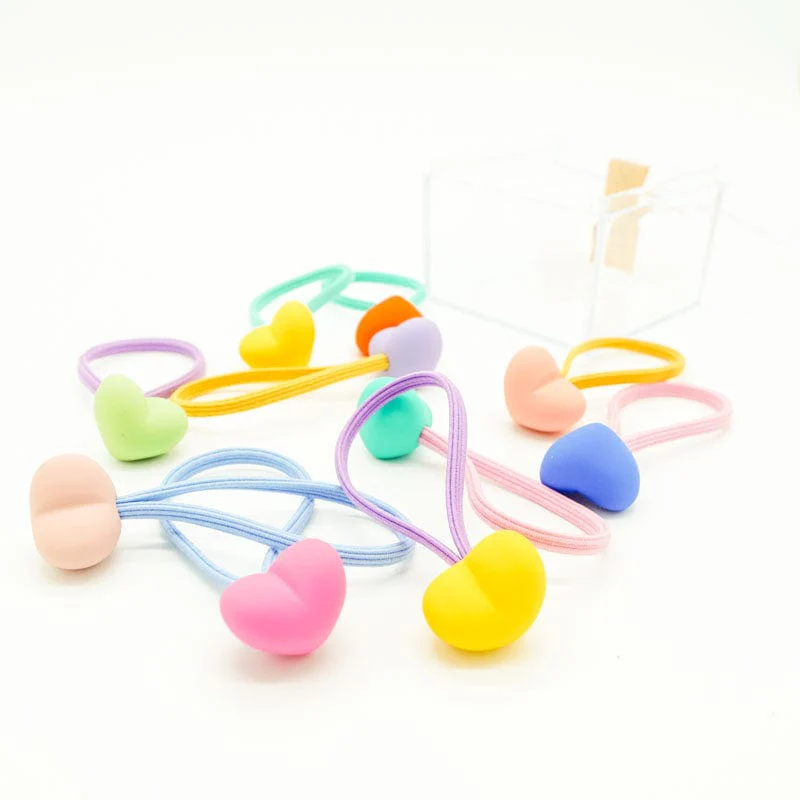 Hair Elastics 10 Piece Box Set - Matte Hearts by Miki Miette - Image 3