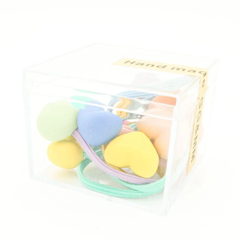 Hair Elastics 10 Piece Box Set - Matte Hearts by Miki Miette - Image 4