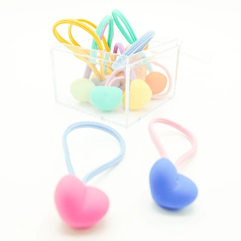 Hair Elastics 10 Piece Box Set - Matte Hearts by Miki Miette - Image 5