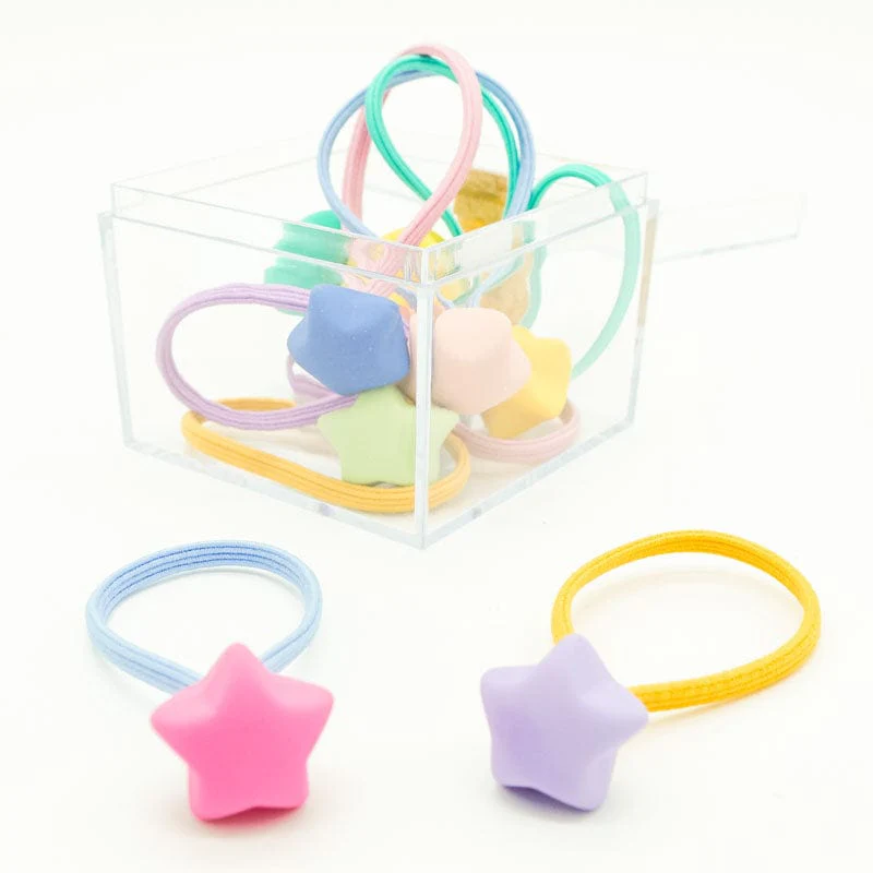 Hair Elastics 10 Piece Box Set - Matte Stars by Miki Miette - Image 2