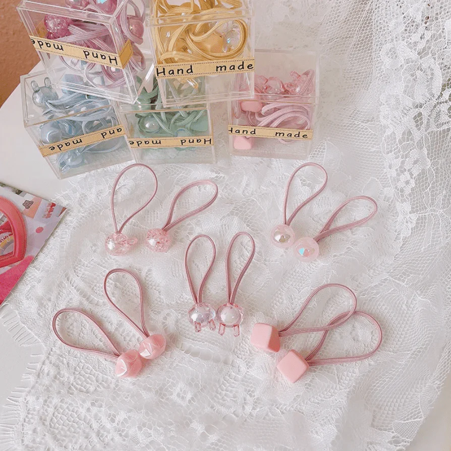 Hair Elastics 10 Piece Box Set - Pink by Miki Miette - Image 2