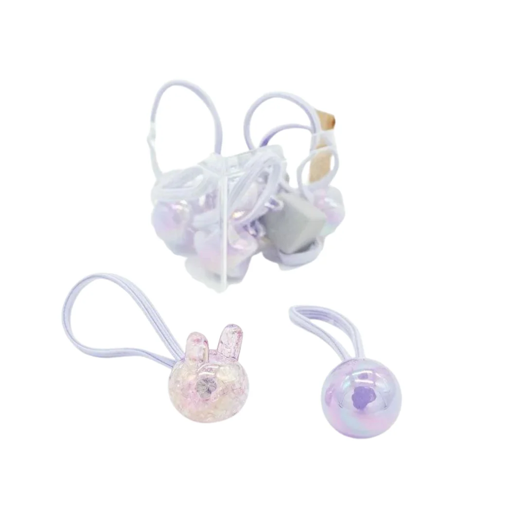 Hair Elastics 10 Piece Box Set - Purple by Miki Miette