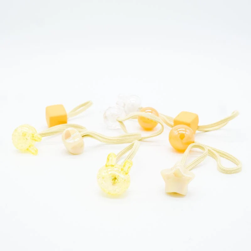 Hair Elastics 10 Piece Box Set - Yellow by Miki Miette - Image 3