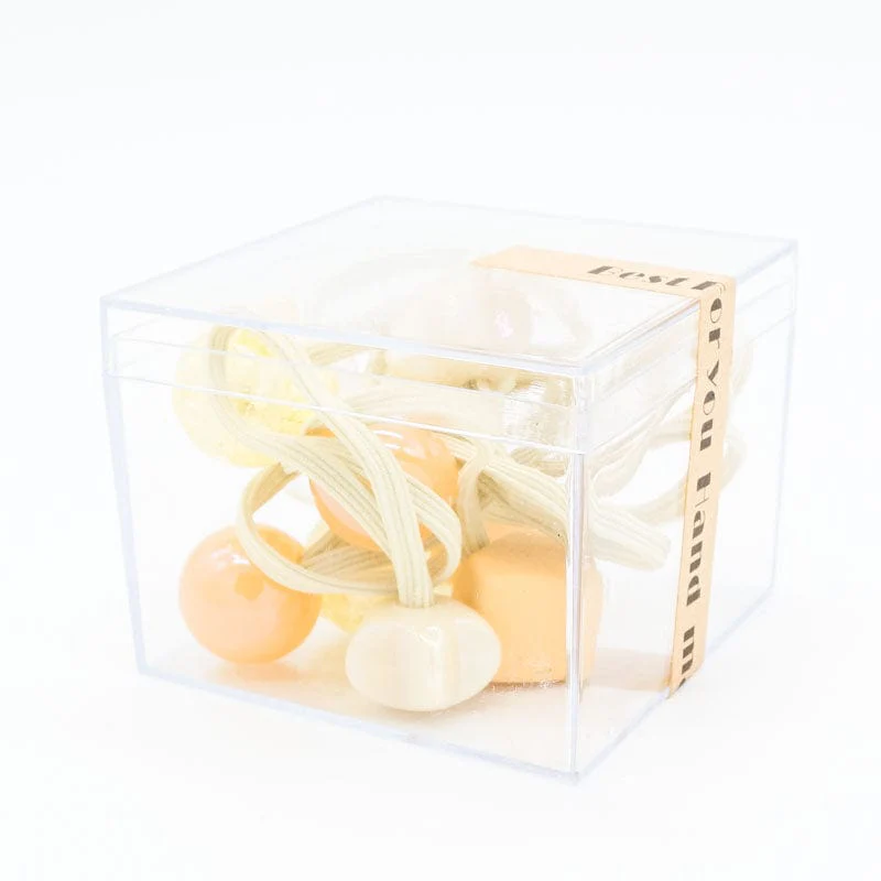 Hair Elastics 10 Piece Box Set - Yellow by Miki Miette - Image 4