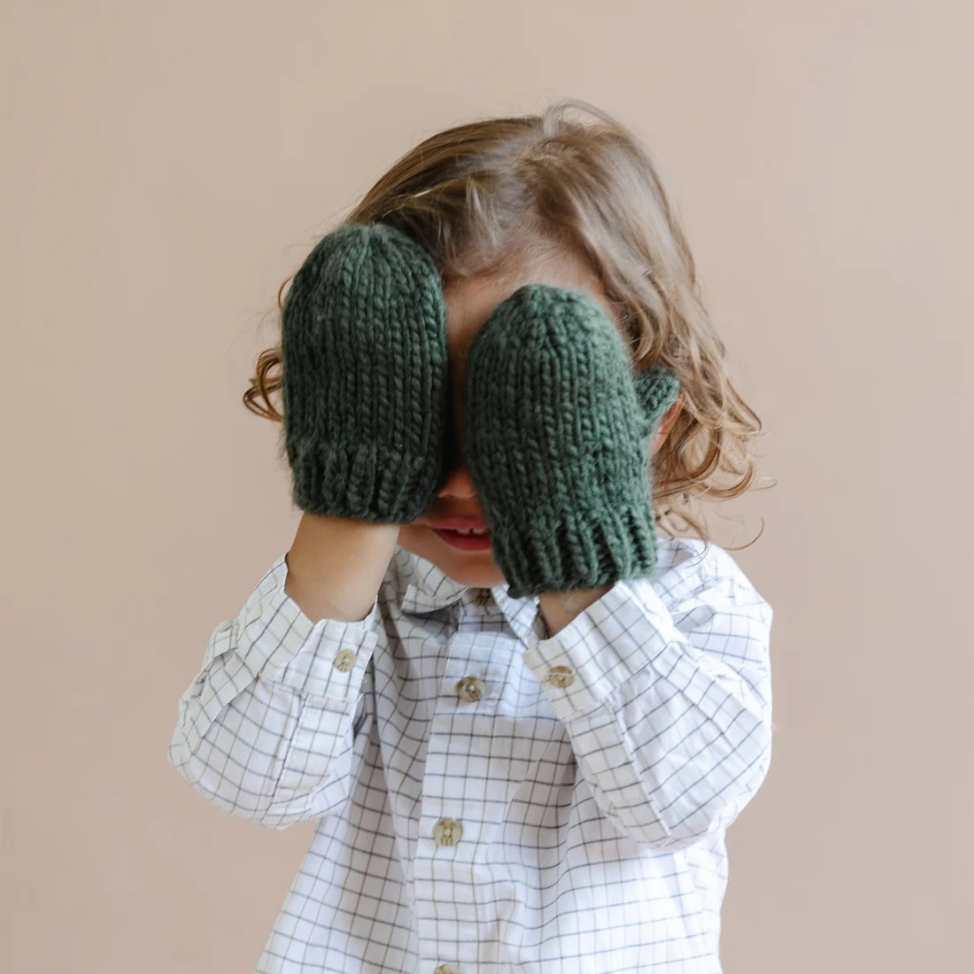 Hand Knit Mittens - Olive by The Blueberry Hill - Image 2