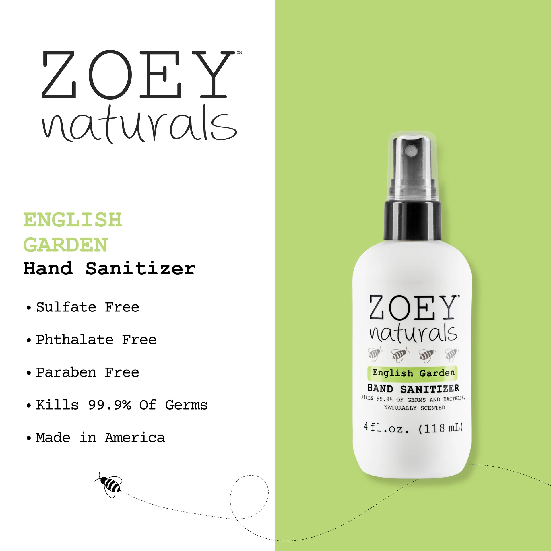 Hand Sanitizer - English Garden by Zoey Naturals - Image 6