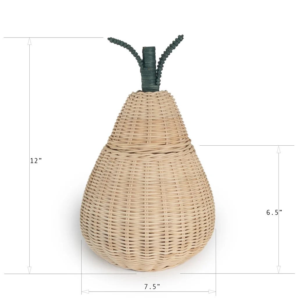 Handmade Rattan Pear Storage Basket by EcoFreax - Image 3