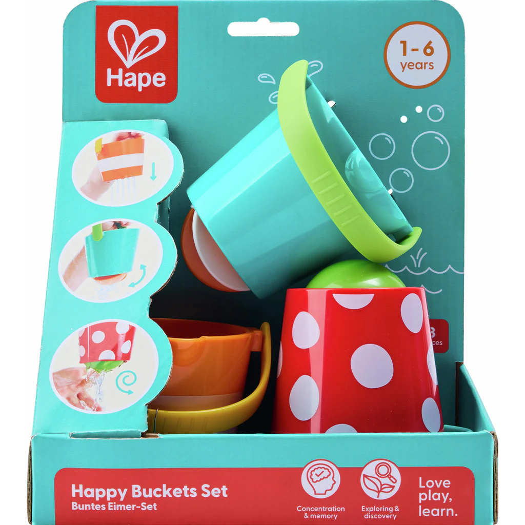 Happy Buckets Bath Toy Set by Hape - Image 10