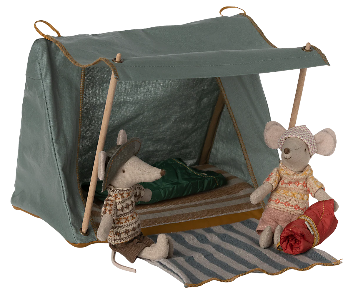 Happy Camper Tent, Mouse - Striped Blanket by Maileg - Image 3