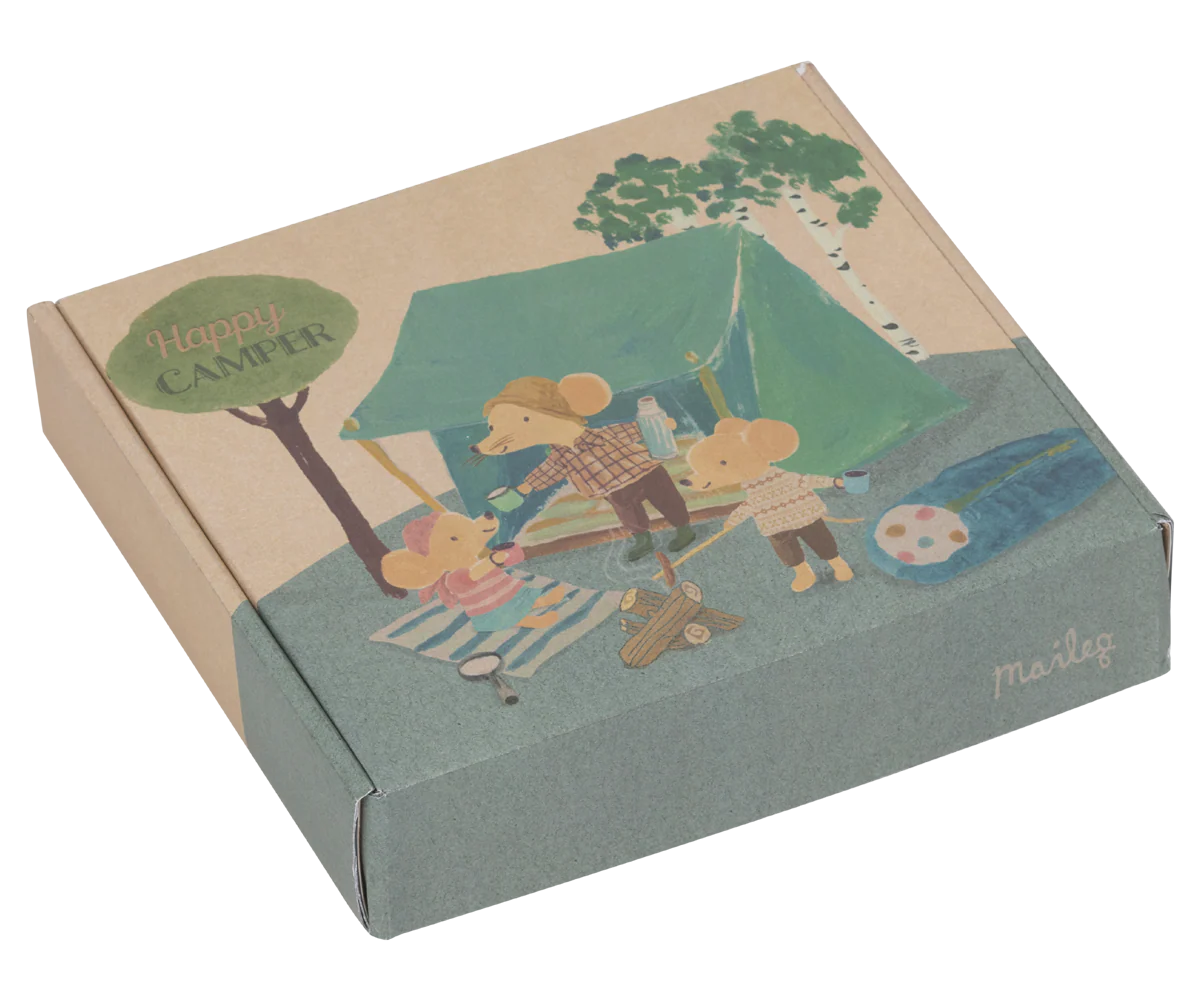 Happy Camper Tent, Mouse - Striped Blanket by Maileg - Image 5