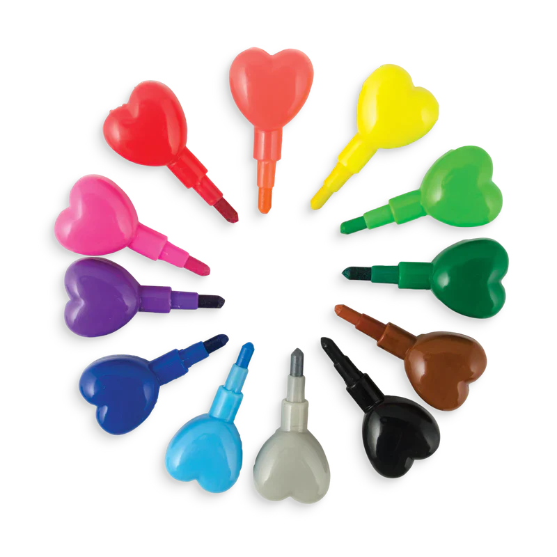 Heart to Heart Stacking Crayons by OOLY - Image 2