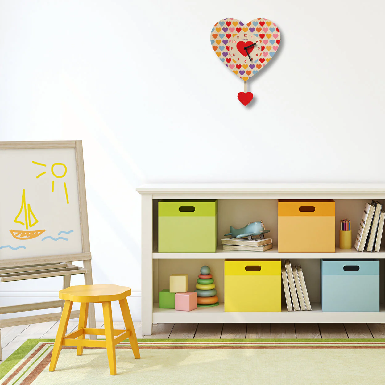 Heart Wood Pendulum Clock by Popclox - Image 3