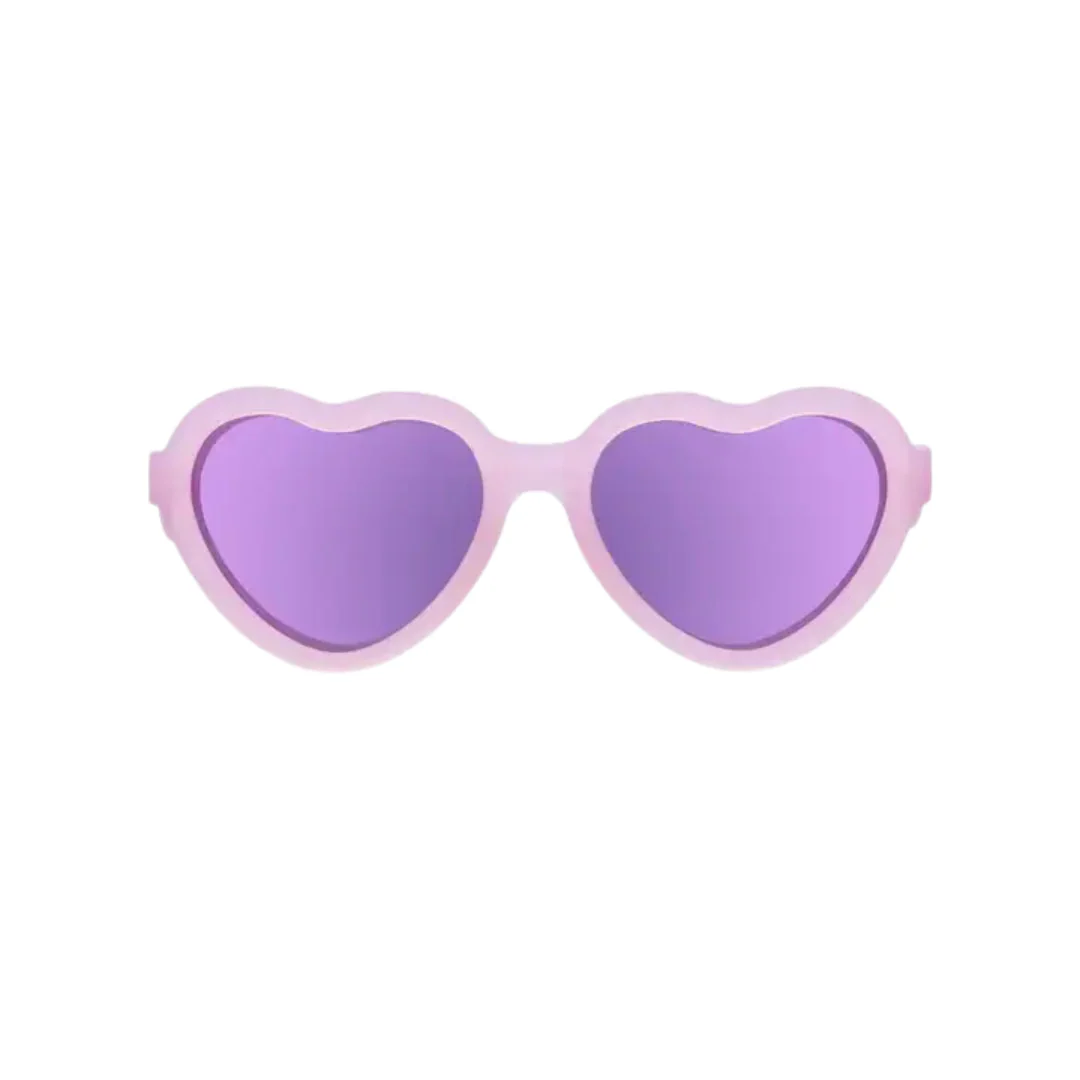 Hearts Polarized Sunglasses - Frosted Pink/Purple Lenses by Babiators