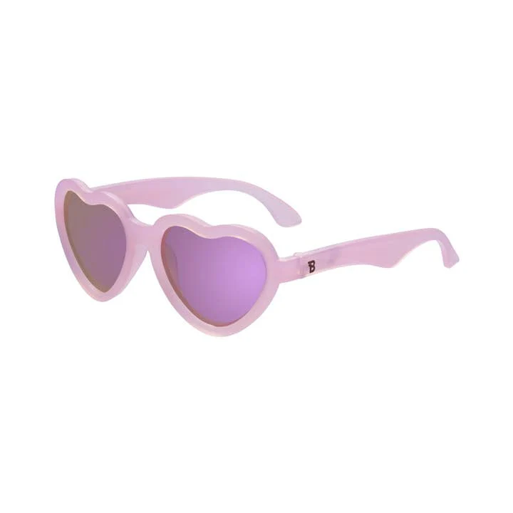 Hearts Polarized Sunglasses - Frosted Pink/Purple Lenses by Babiators - Image 2