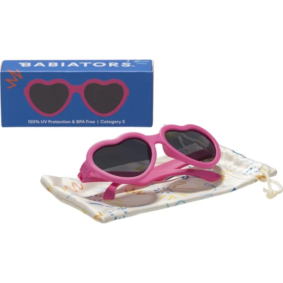 Hearts Sunglasses - Paparazzi Pink by Babiators - Image 3