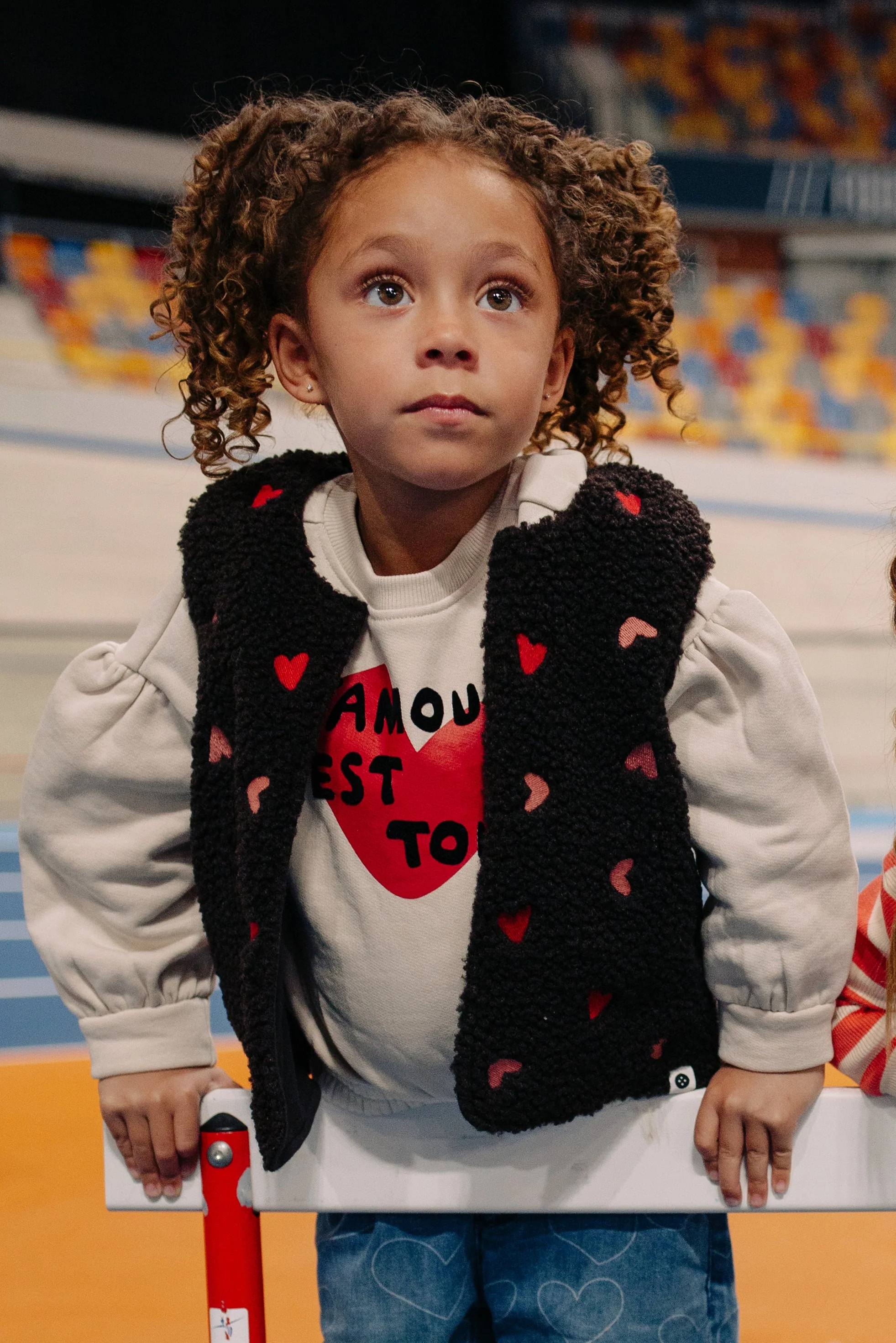 Hearts Teddy Vest - Blackboard by Babyface - FINAL SALE - Image 2