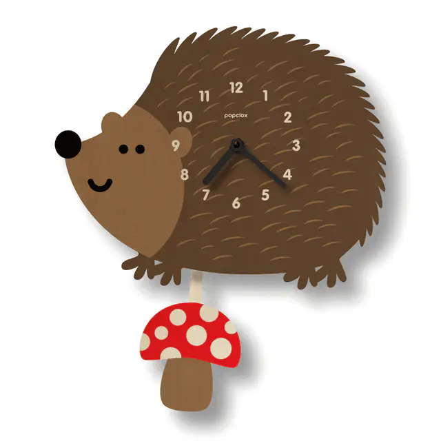 Hedgehog Wood Pendulum Clock by Popclox - Image 2