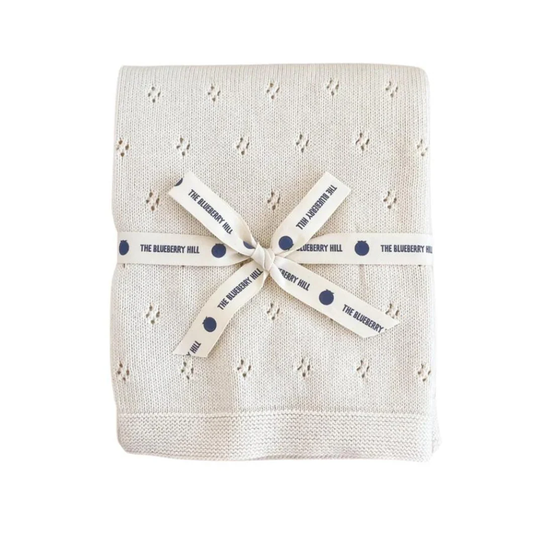 Organic Pique Blanket - Cream by The Blueberry Hill