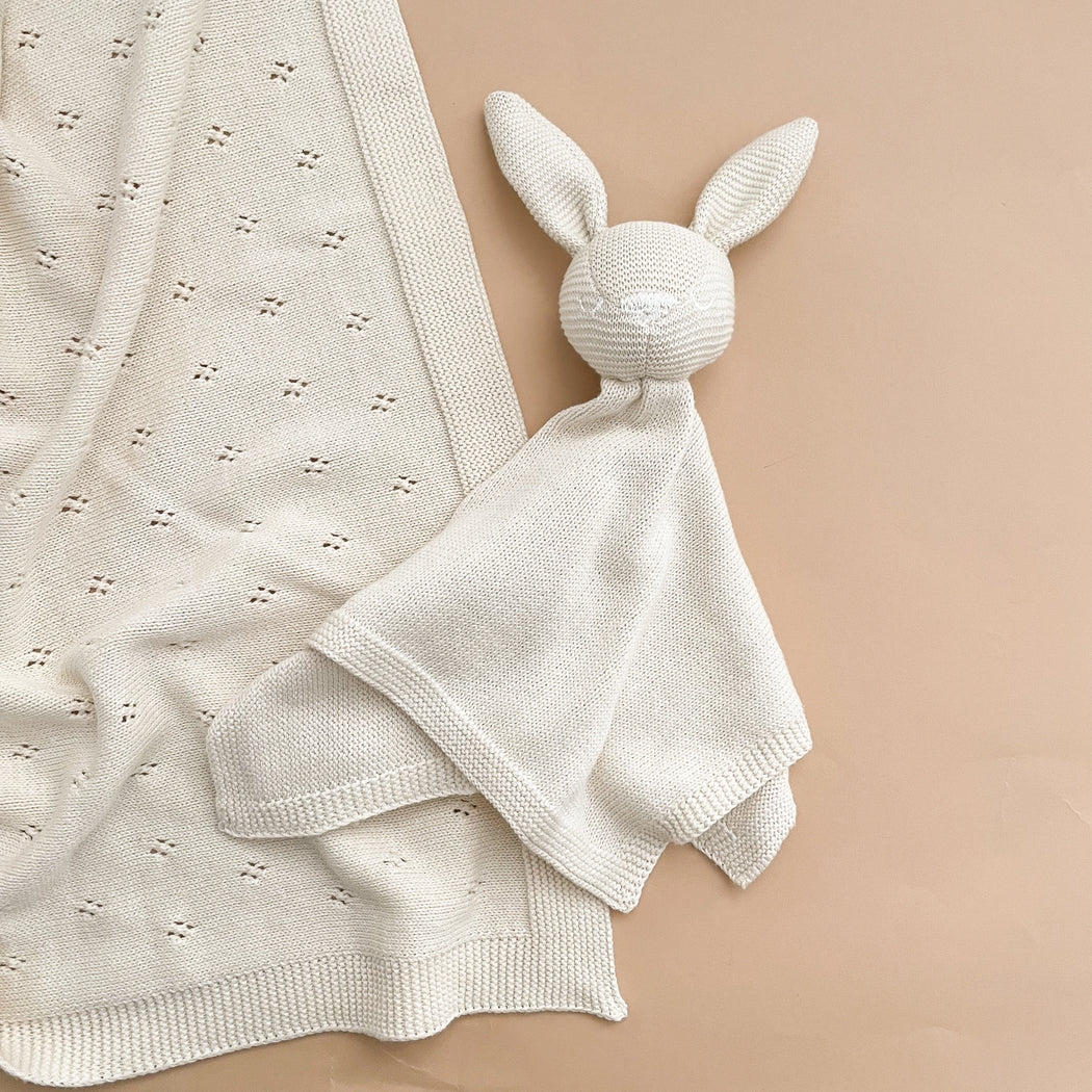 Organic Pique Blanket - Cream by The Blueberry Hill - Image 2