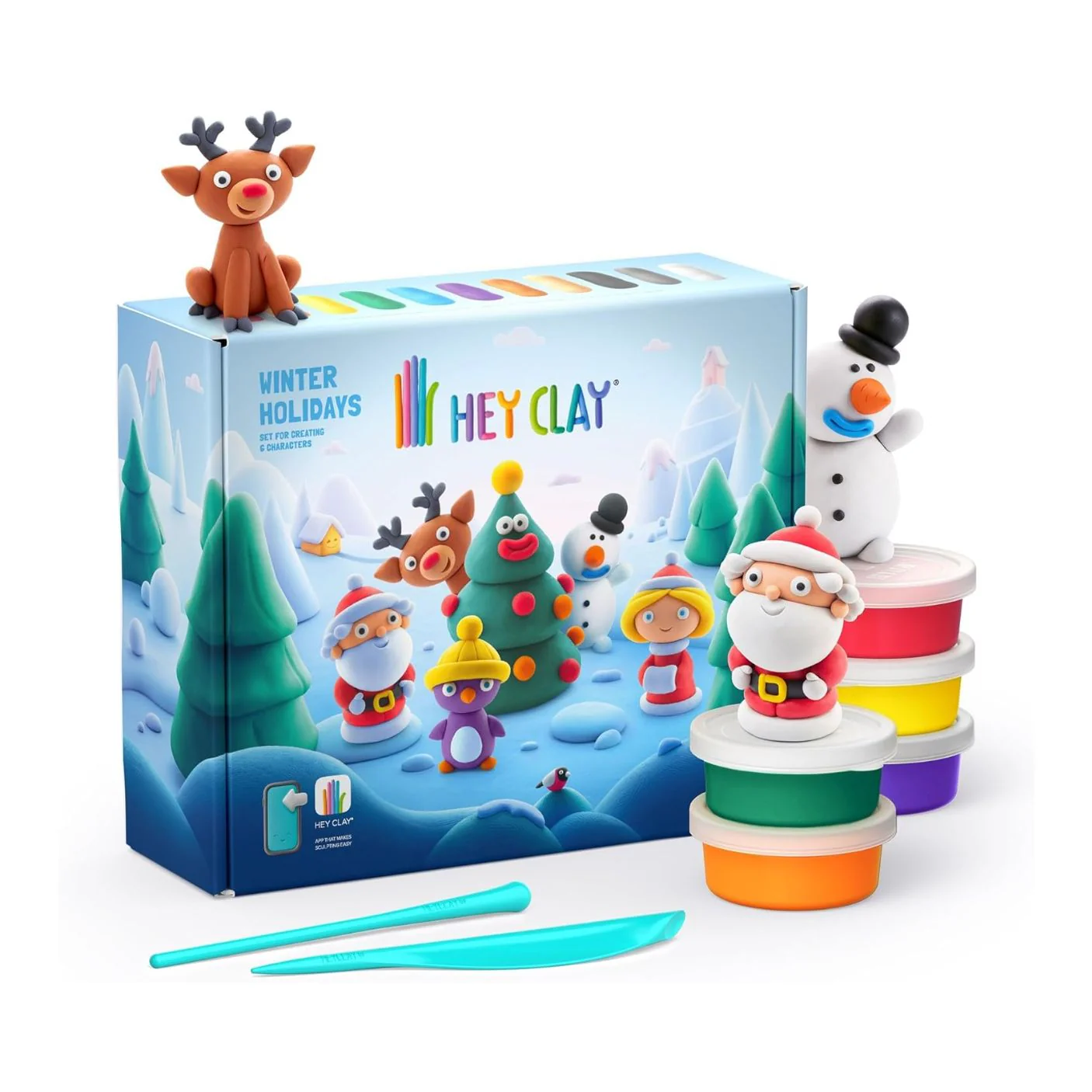 Hey Clay Winter Holidays Characters - Season 1 by Fat Brain Toys - FINAL SALE