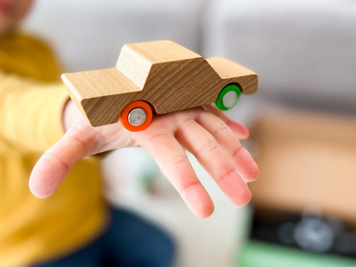 Highway Set with One Wooden Car by Waytoplay Toys - Image 5