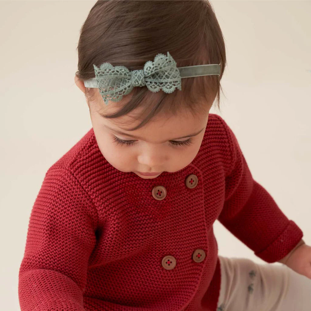 Holiday Lacy Bow Headband - Set of 3 by Elegant Baby - Image 2