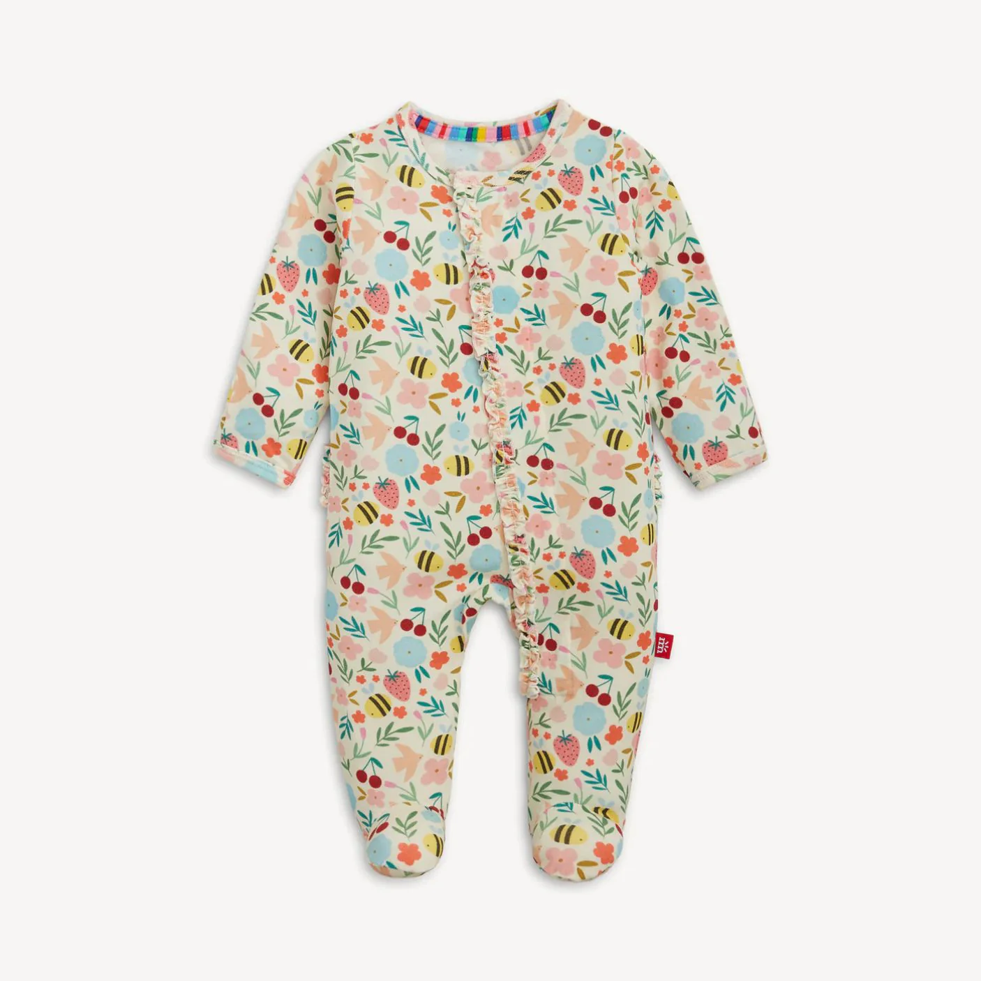 Honey Blossom Modal Magnetic Footie With Ruffle by Magnetic Me - Image 2