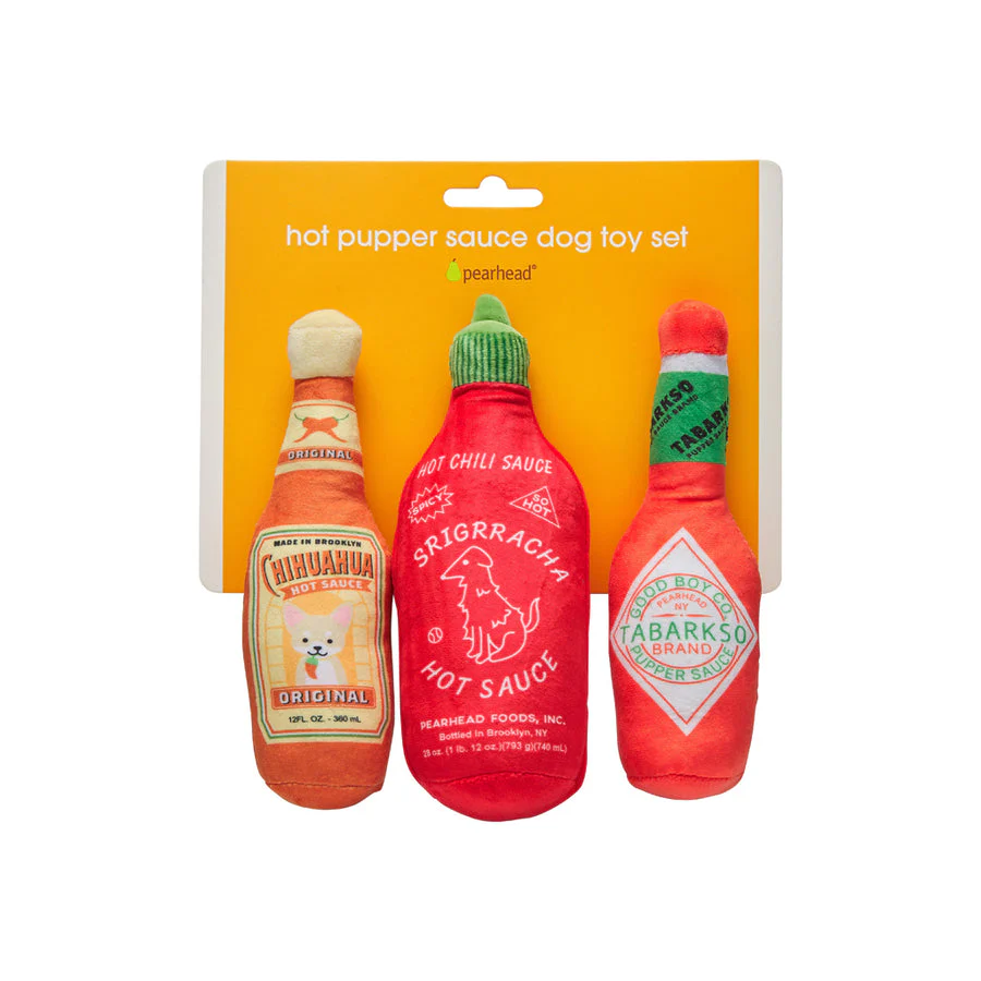 Hot Pupper Sauce Dog Toys - Set of 3 by Pearhead - Image 4