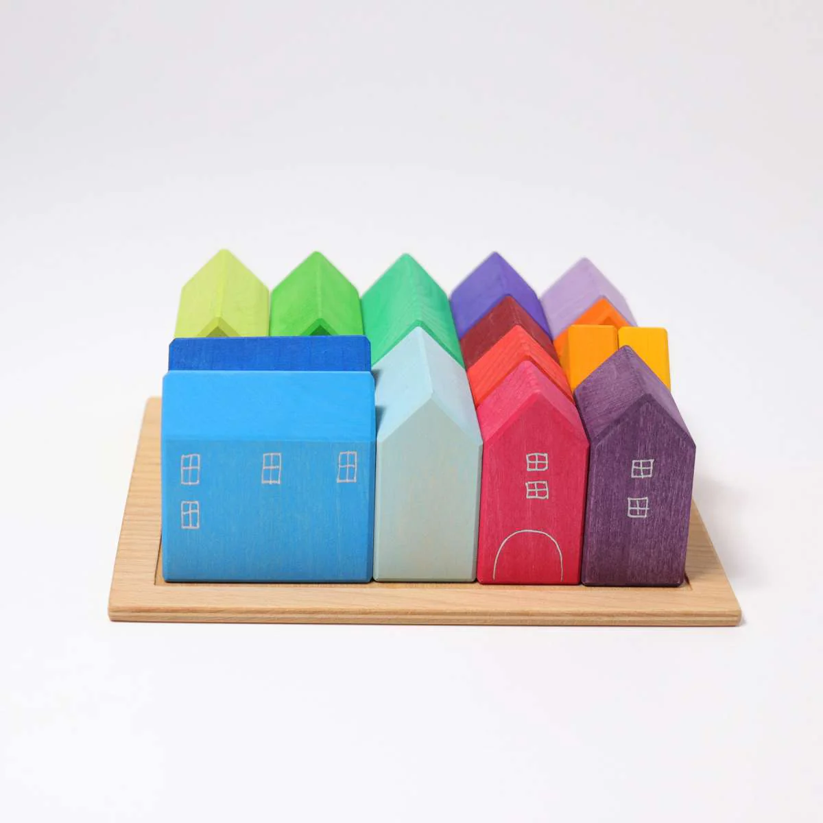 Houses Wooden Block Set by Grimm's - Image 3