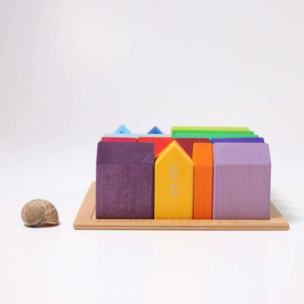 Houses Wooden Block Set by Grimm's - Image 4