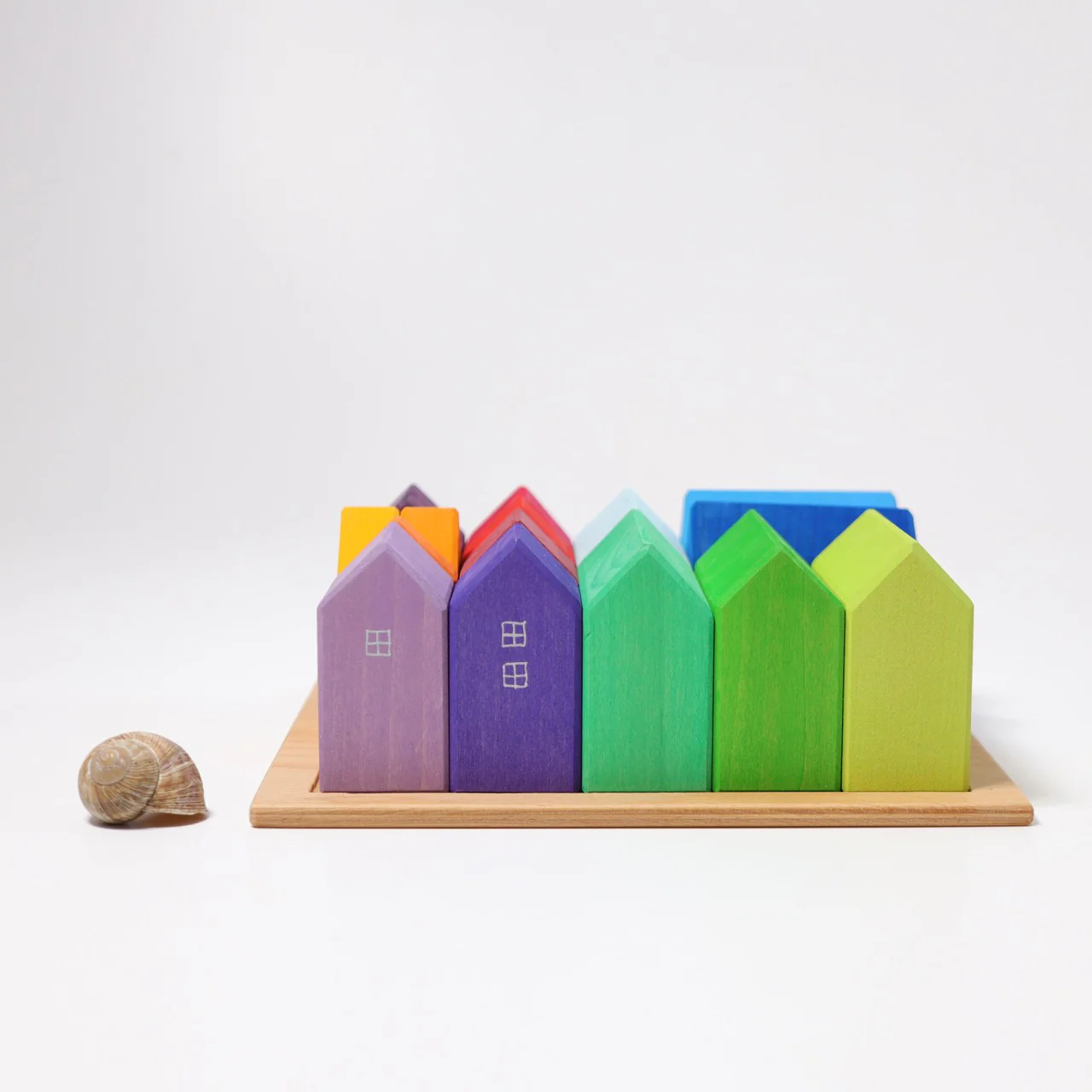 Houses Wooden Block Set by Grimm's - Image 6