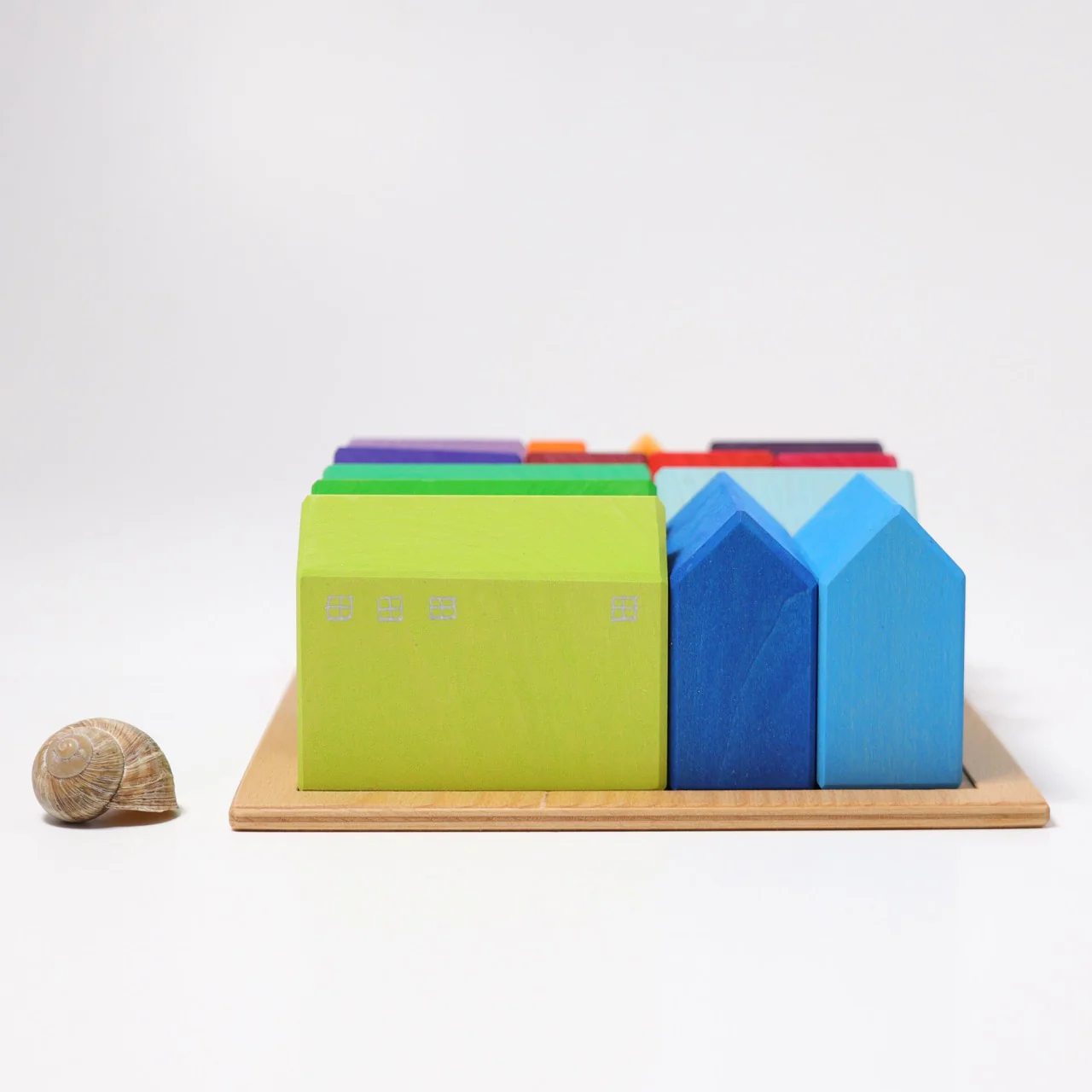 Houses Wooden Block Set by Grimm's - Image 7